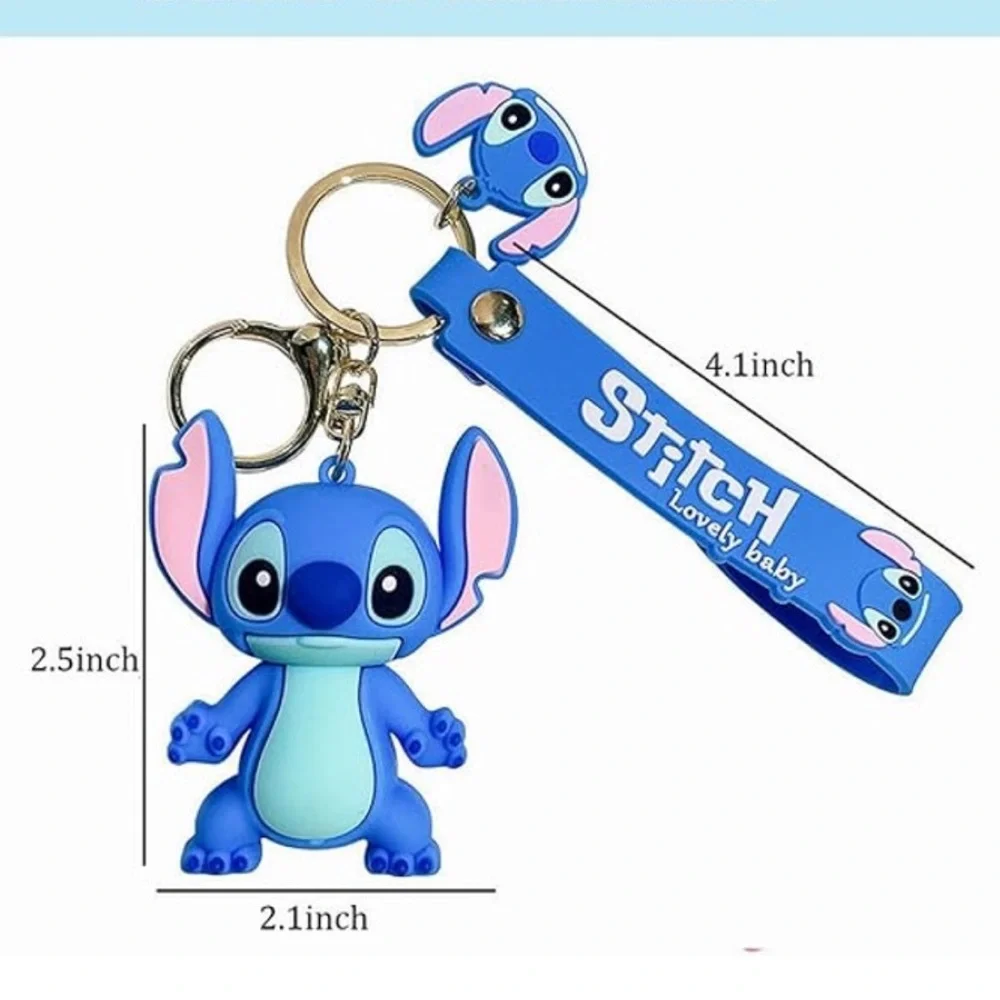 Stitch Cartoon Keychains, Anime Kawaii Keychain Accessories for Boys and Girls